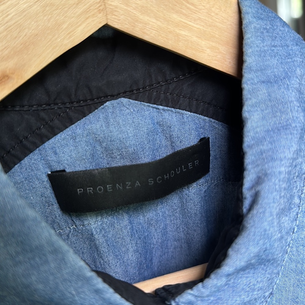 Proenza Schouler dress, size 8, 100% cotton, denim blue and black - Picture 7 of 7